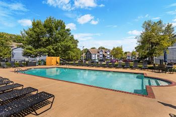 Two sparkling outdoor pools